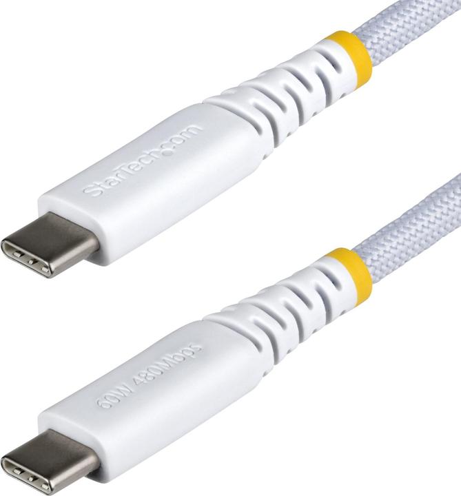 Image du produit StarTech .com USB2CC15CMNCBRWH, 0,15 m, USB C, USB C, USB 2.0, 0,48 Gbit/s, Blanc (0.15 m, USB 2.0, 60 W)