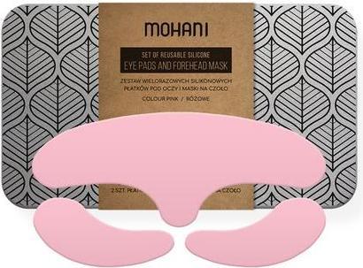Actual product image Mohani MOHANI Wielorazowe płatki silikonowe pod oczy i maska na czoło Pink 2 sztuki (Pink)