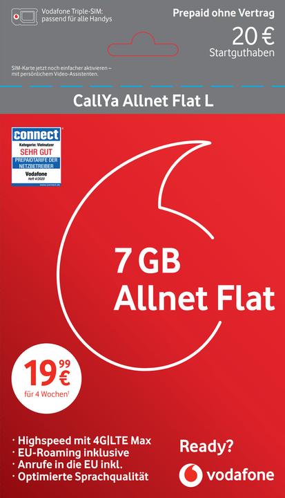 Actual product image Vodafone CallYa Allnet Flat L