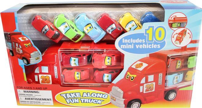 Produktbild Besttoy Autotransporter inklusive 10 Fahrzeugen