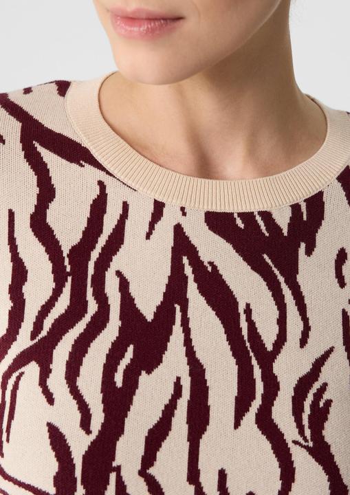 Image du produit Comma Strickpullover Strickpullover im Relaxed Fit mit Animal-Muster (38)