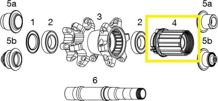 Crankbrothers Roue libre de rechange Wheel Freehub, Cobalt/Iodine 1+2+3+11, 142/150mm, acier