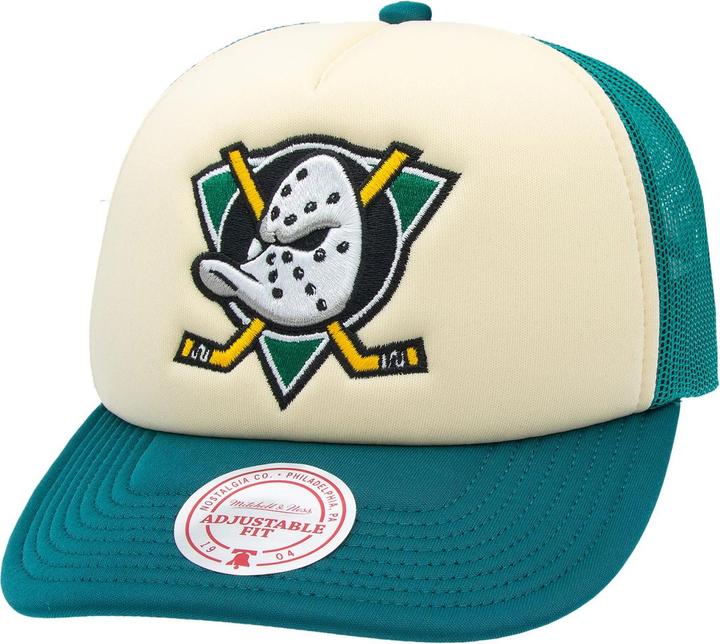 Actual product image Mitchell & Ness Mesh Trucker Cap - Vintage Anaheim Ducks