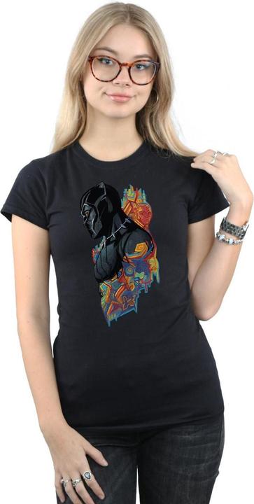 Image du produit T-shirt en coton profilé Panthère noire Femme/Femme (XXL)