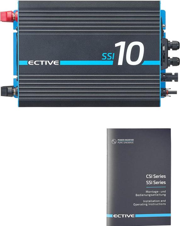 Immagine prodotto Ective SSI 10 Sinus-Wechselrichter 1000W 12V mit Netzvorrang, Ladegerät & MPPT Laderegler (CH-Stecker)