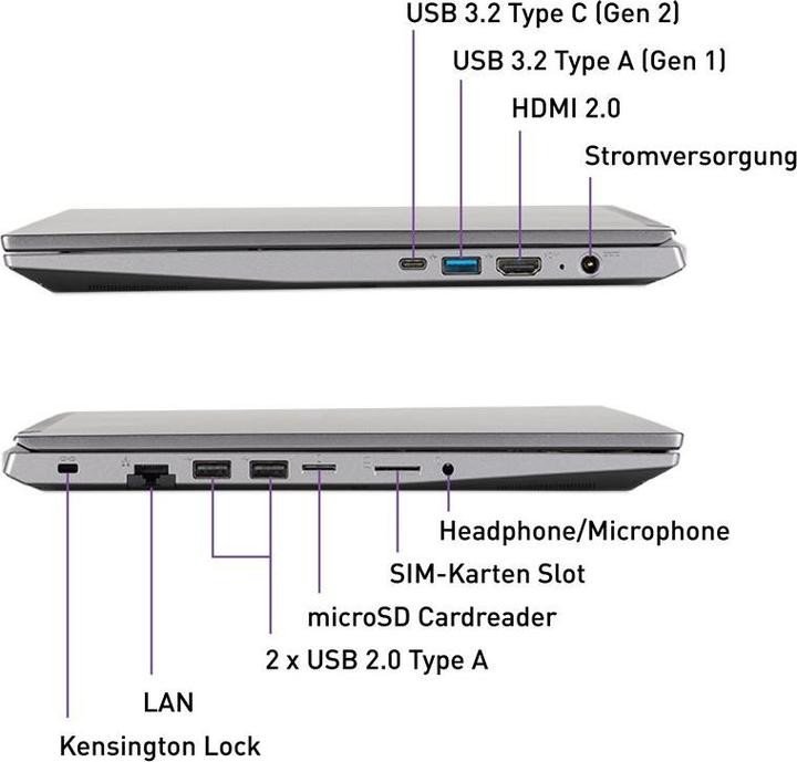 Image du produit Terra MOBILE 1500P R5-7430U W11P - ordinateur portable - 4,3 GHz (15.60", AMD Ryzen 5 7430U, 16 Go, 500 Go, DE)