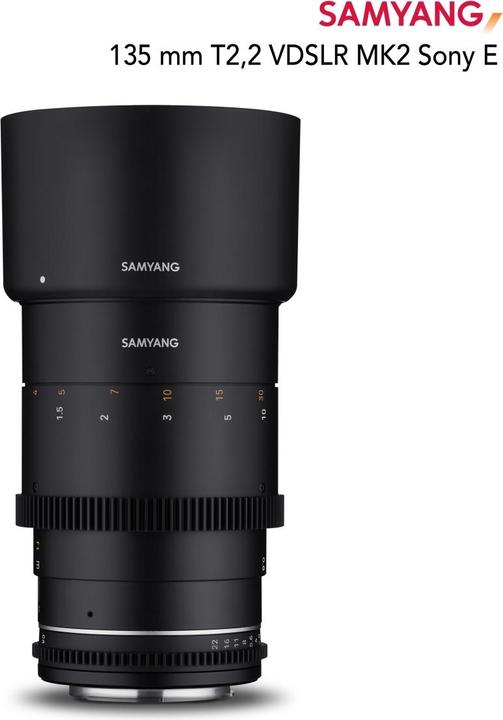 Actual product image Samyang MF 135mm T2.2 VDSLR MK2 Sony E (Sony E, APS-C / DX, full size, Micro Four Thirds)