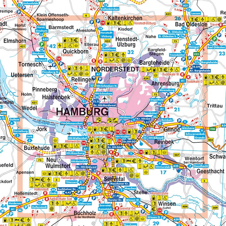Actual product image Germany highway map