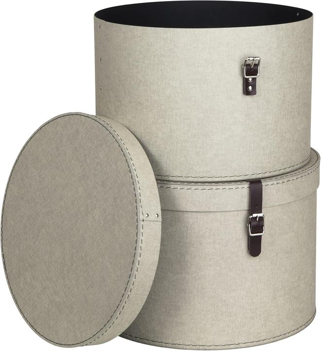 Produktbild Bigso 2er-Set Aufbewahrungsboxen mit Lederriemen (2x)