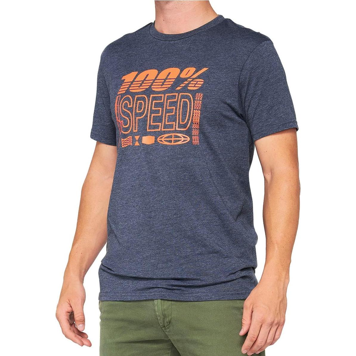 100%, Herren, Shirt, Trademark Shirt navy heather L, Blau, (L)
