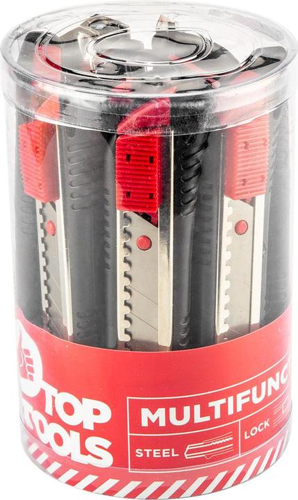 Actual product image TOP Broken blade knife 18mm 12 pcs. in tube 17B528-12 (Replacement blade)