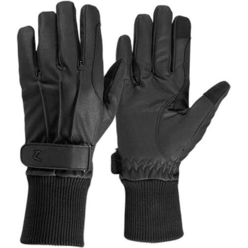 Horze, Herren, Handschuhe, reithandschuhe aus pu-leder mit fleecefutter, Schwarz, (7)