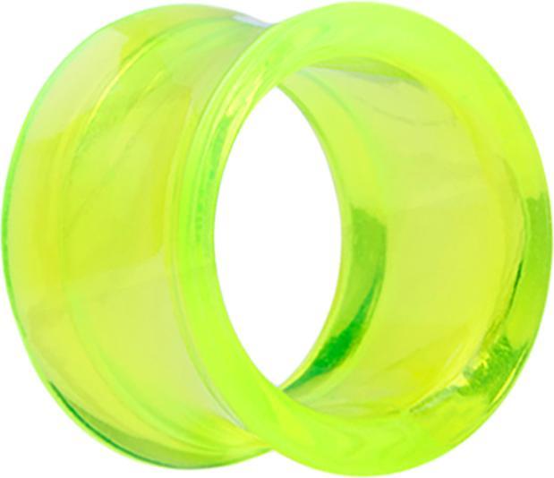 Image du produit Star Piercing Flared Tunnel vert (sans laiton, Acier chirurgical 316L)