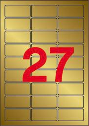 Image du produit Agipa Étiquettes en film, 63,5 x 29,6 mm, or