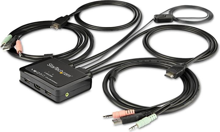 Image du produit StarTech .com Commutateur KVM HDMI 2 ports avec câbles intégrés