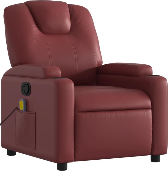 Produktbild VidaXL Massagesessel Weinrot Kunstleder,Farbe: Weinrot,Material