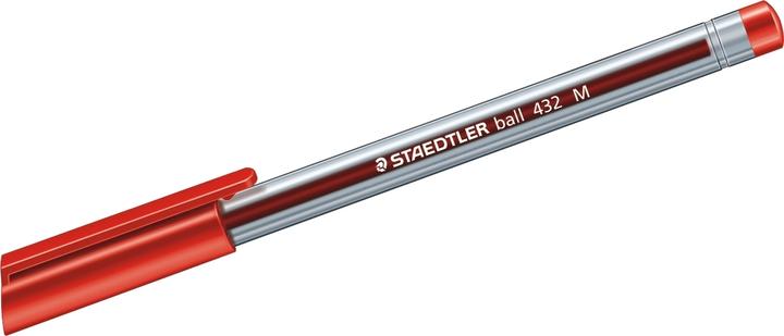 Image du produit Staedtler ball 432 Stylo à bille triangulaire, produit unique, M, rouge (Rouge, 1 x)