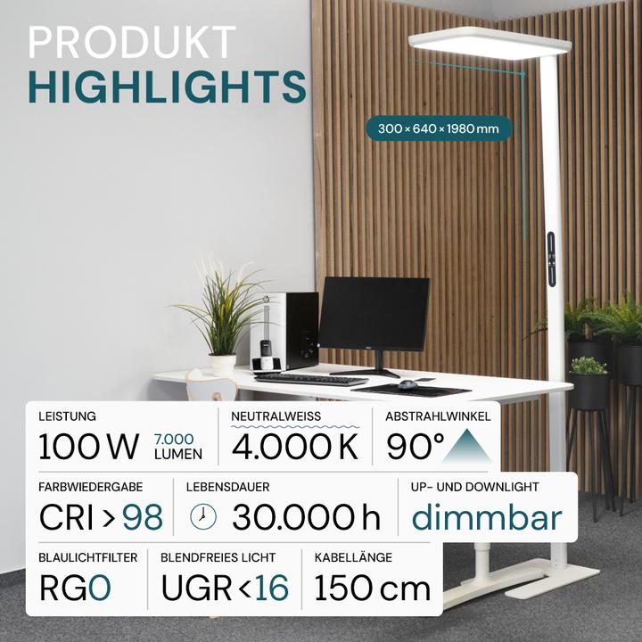 Actual product image Luxula LED office floor lamp (7000 lm)