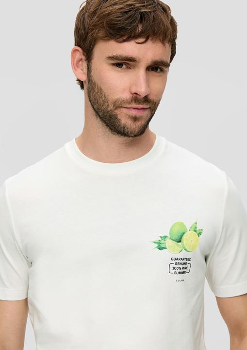 Produktbild S.Oliver T-Shirt Baumwoll-T-Shirt mit Crew Neck und Frontprint (XL)
