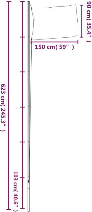 Produktbild vidaXL Tschechien Flagge (90 x 150 cm)