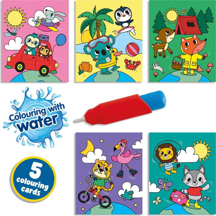 Actual product image Ses Malen mit Wasser Malbuch mit Wasserstift - Reisen
