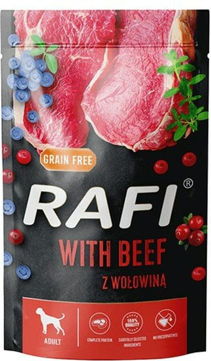 Produktbild Dolina noteci Rafi Nassfutter für Hunde mit Heidelbeeren und Rindfleisch - 500g (Adult, 1 Stk., 500 g)