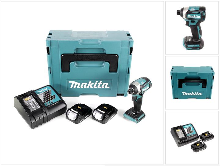 Image du produit Makita DTD 154 RYJ 18 V Li-Ion Visseuse à chocs sans fil avec boîtier MakPac + 2x Batteries BL1820 2
