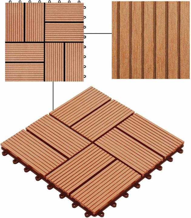 Produktbild vidaXL Terrassenfliese (11x, 30 x 30 cm)