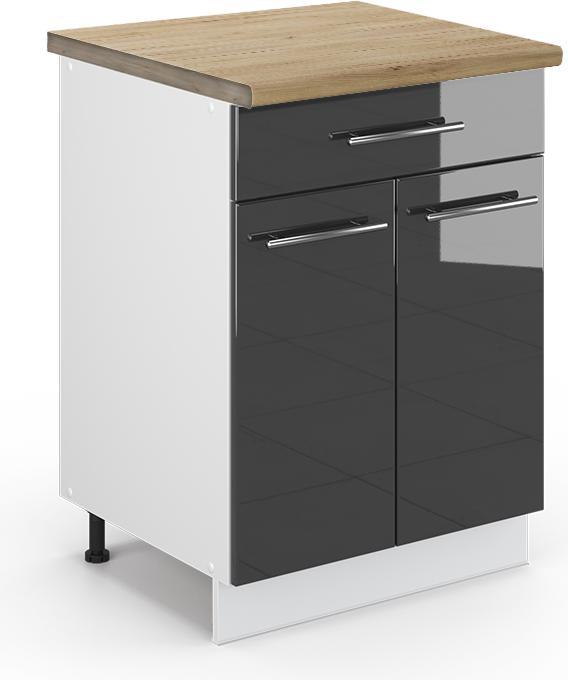 Anthracite high gloss, Charcoal, White