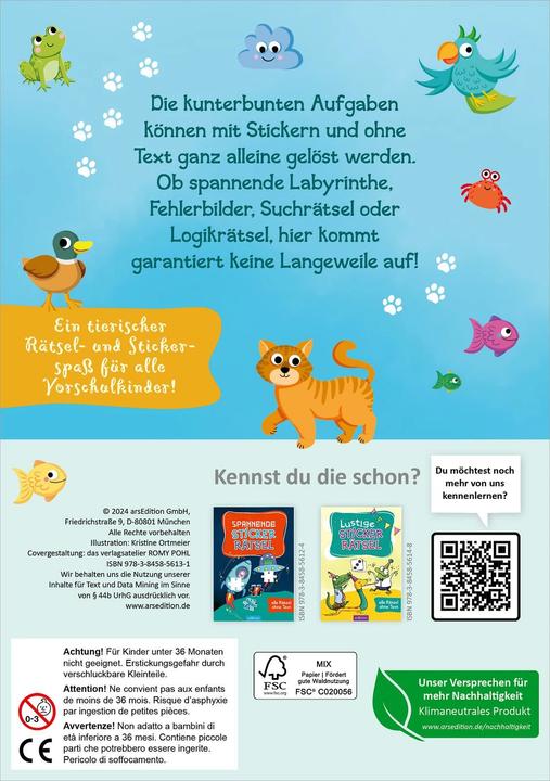 Produktbild Tierische Sticker-Rätsel
