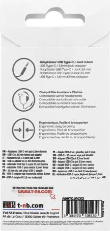 Produktbild T'nB TNB USB-C to 3.5mm Jack Adapter