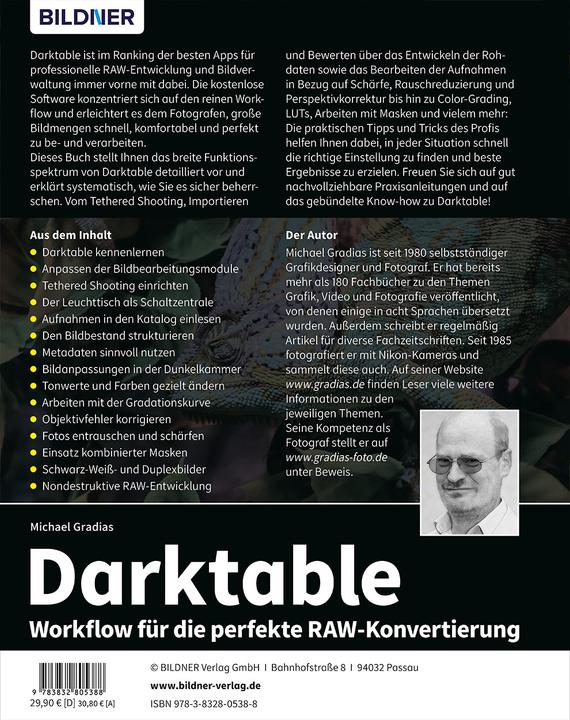 Actual product image Darktable - Workflow für die perfekte RAW-Konvertierung (German, Michael Gradias, 2022)