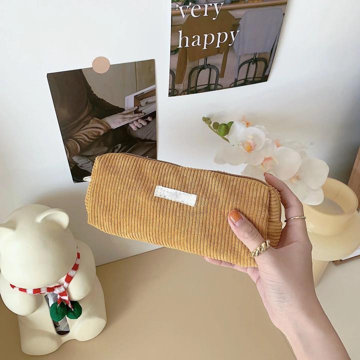 Actual product image Only-Bags.Store Toiletry bag Organiser Corduroy cosmetic bag Small make-up case