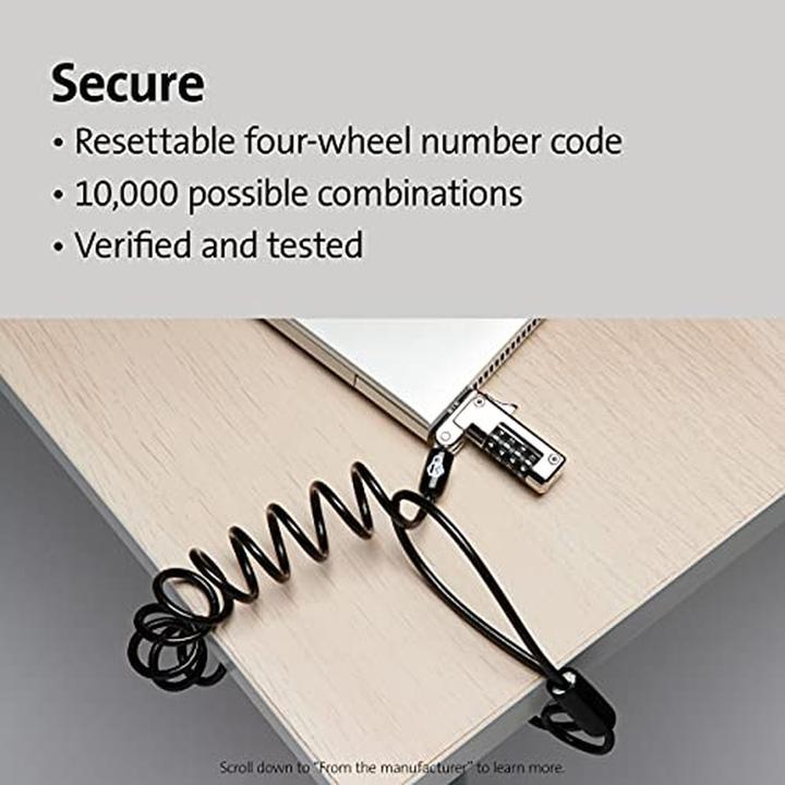 Image du produit Kensington Serrure à combinaison NanoSaver Slim, portable