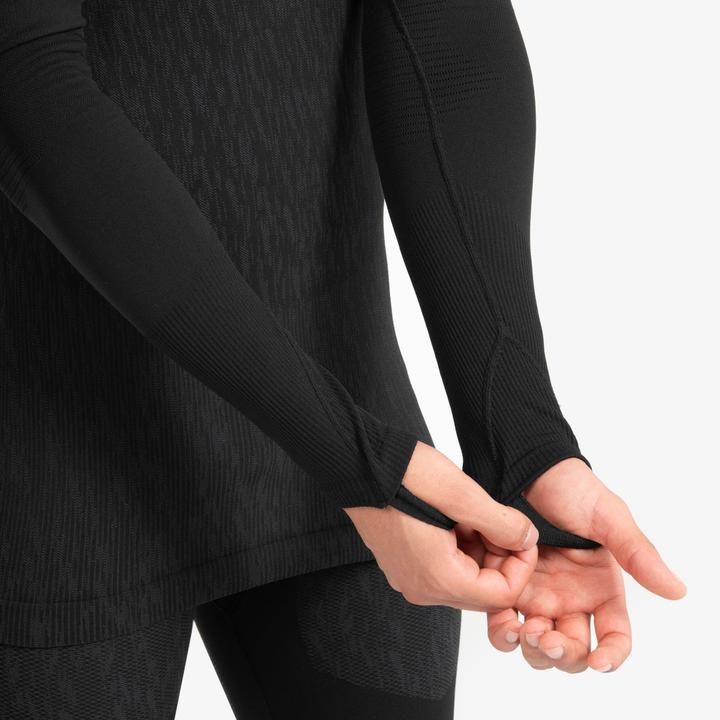 Produktbild Kipsta Damen/Herren Funktionsshirt langarm - Keepdry schwarz (XL)