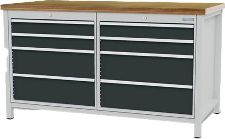 Bedrunka & hirth Kastenwerkbank Breite 1.500 mm R 24-24 8x Schublade BxTxH 1.500x750x859 mm -