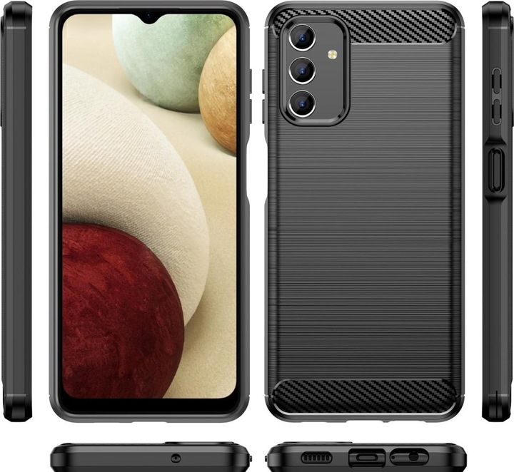 Produktbild Screenguard Samsung Galaxy A04s Hülle Carbon Brushed Soft TPU (Samsung Galaxy A04S)