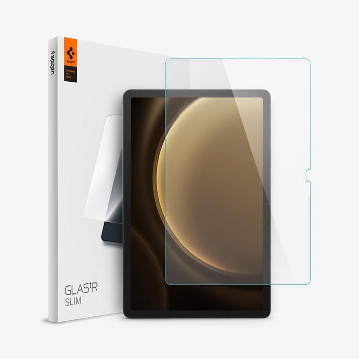 Actual product image Spigen Glas.tR Slim tempered glass for Samsung Galaxy Tab S9 FE 10.9" X510 / X516B (1 Piece, Galaxy Tab S9 FE)