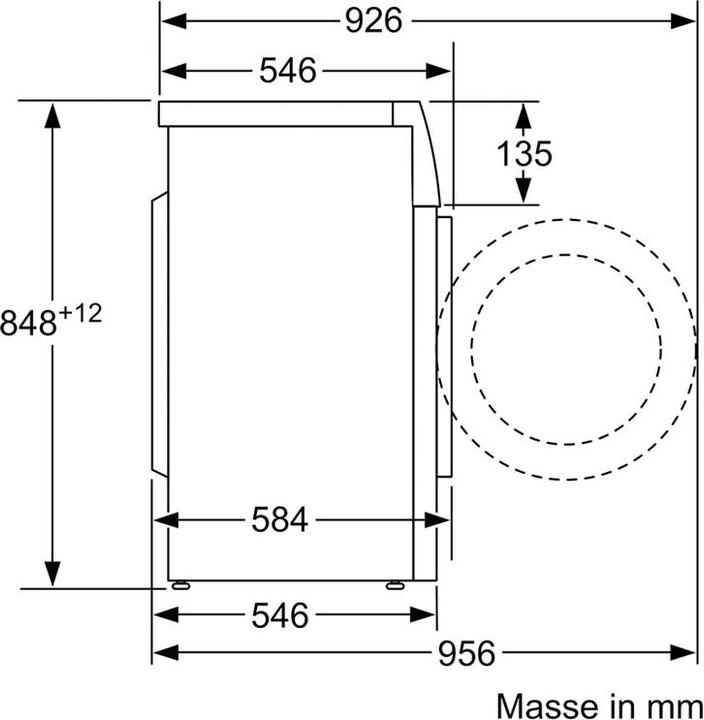 Produktbild Bosch Hausgeräte WAJ280V1CH (7 kg, Links)