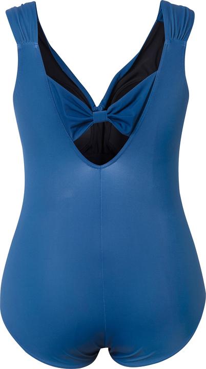 Image du produit Ulla Popken Maillot de bain avec bonnets souples, motif paons et décolleté en V, matières recyclées (54)