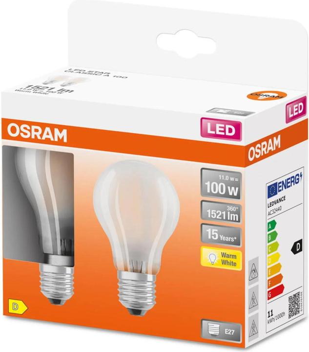 Image du produit Osram Star A (E27, 11 W, 1521 lm, 2 x, D)