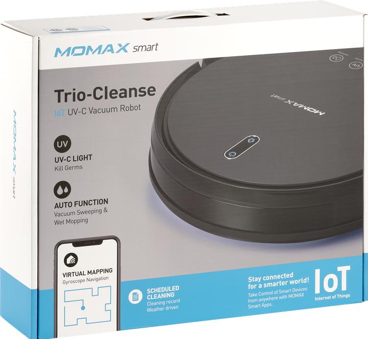 Actual product image Momax TRIO-CLEANSE IoT UV-C Vacuum Robot