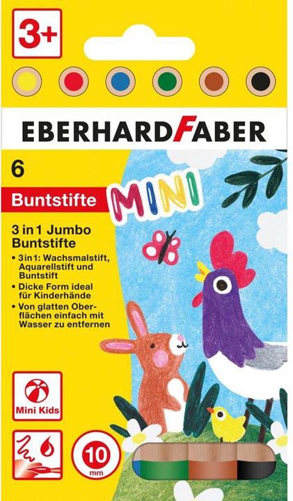 Produktbild EberhardFaber Farbstifte Jumbo MiniMaxi 6 Stück (Mixed Colour, 6 x)