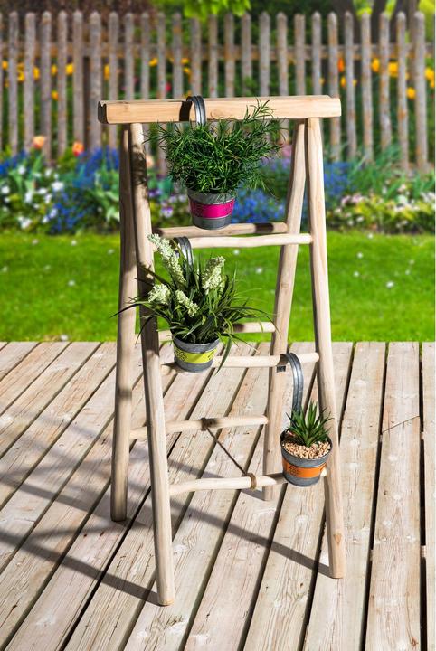 Actual product image Decofinder Leiter, Teakholz (Stepladder)