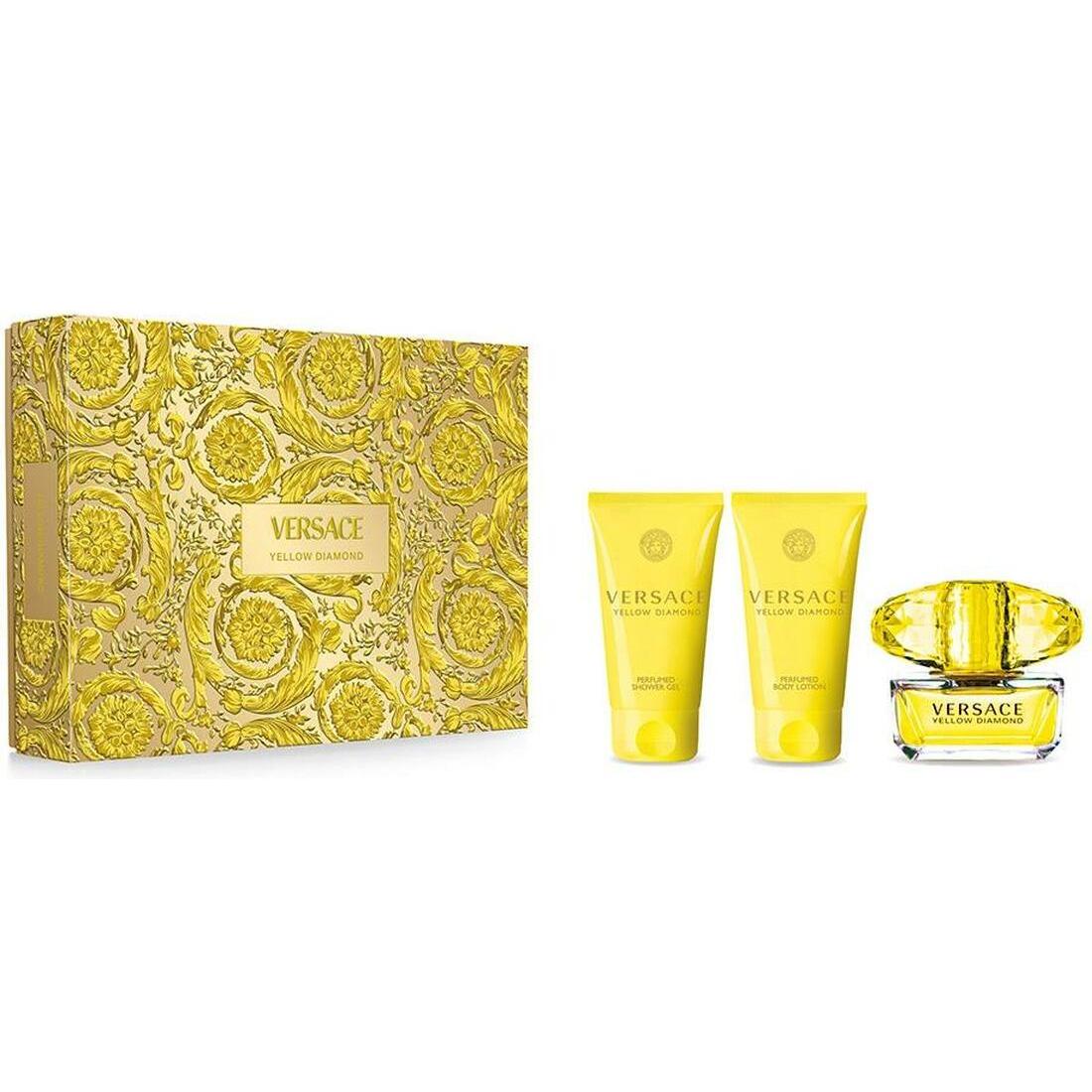 Versace, Set regalo bellezza, Yellow Diamond Christmas 2024 Eau de Toilette / Gel doccia / Lozione corpo (Set di profumi)