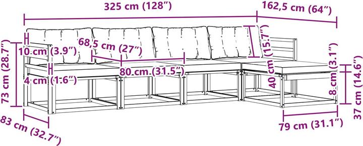 Produktbild vidaXL Outdoor-Sofa