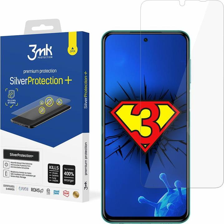 Actual product image 3MK Silver Protect+ Xiaomi Redmi Note 8T Folia Antymikrobowa montowana na mokro (1 pcs., Xiaomi Redmi Note 8T)