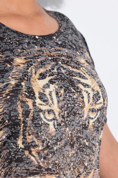 Produktbild Angel of Style T-Shirt, Glitzersteinchen auf dem Tigerkopf (46)