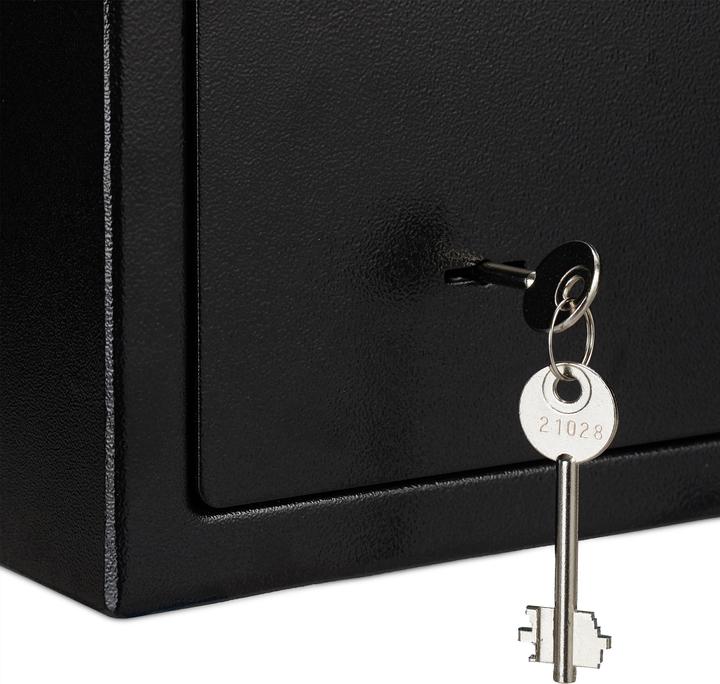 Actual product image Relaxdays Home Safe With Keys, Double-Bit Lock