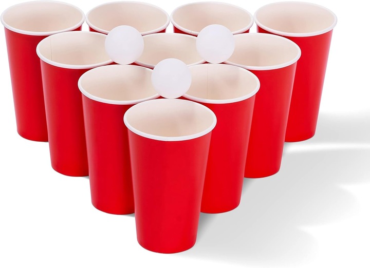 Immagine prodotto The twiddlers Set da beer pong con 100 bicchieri e 15 palline